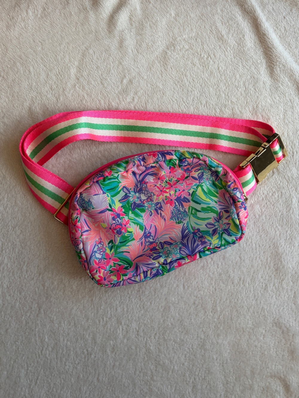 Lilly Pulitzer x Disney Pink Floral Crossbody Belt Bag
